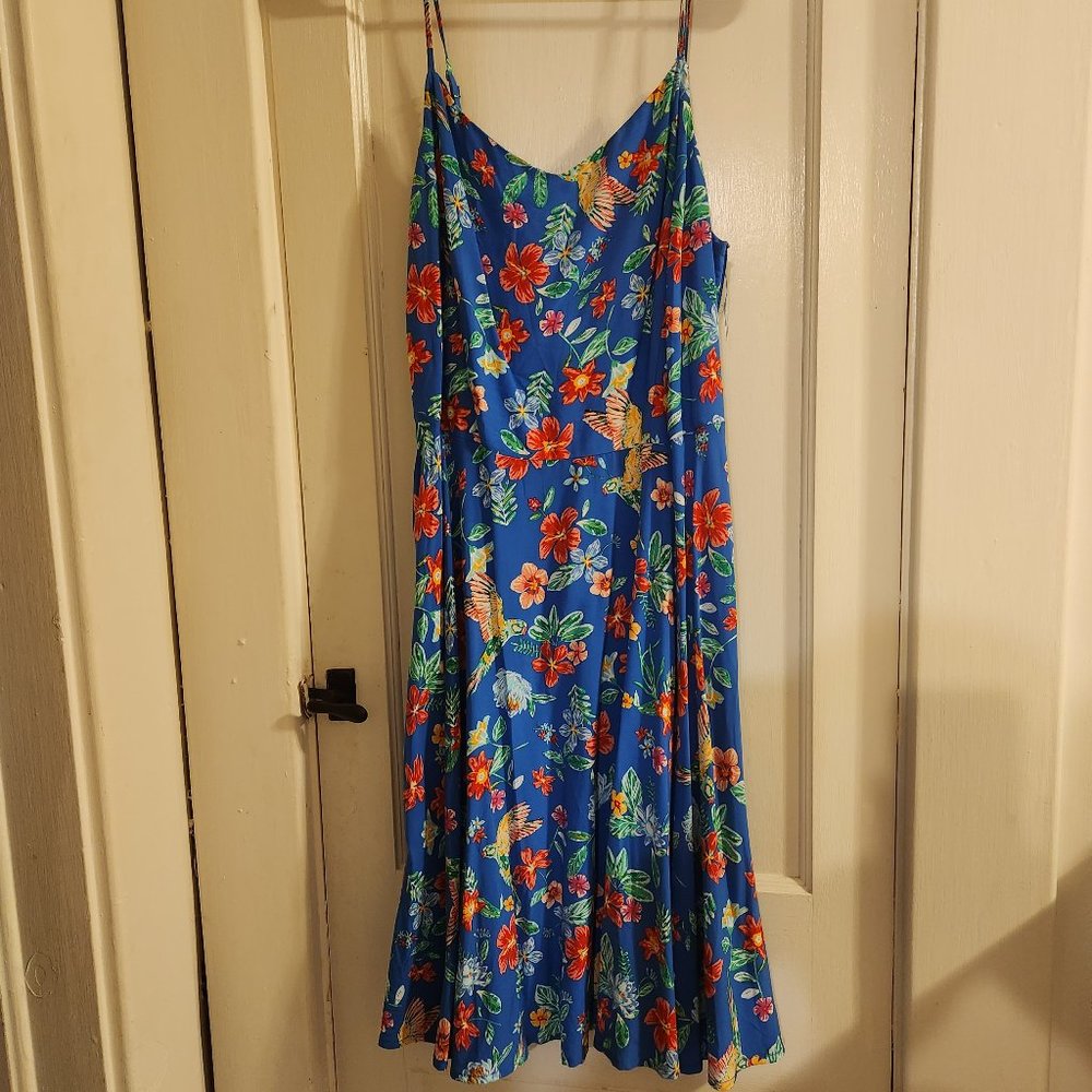 Floral print strappy dress
